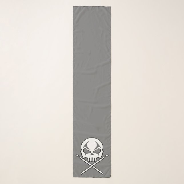 Rock & Roll Scarf Heavy Metal Drummer Scarves Gift (Front)