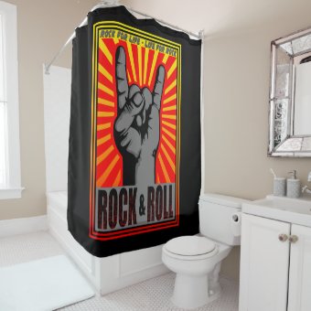 Rock & Roll Shower Curtain | Zazzle