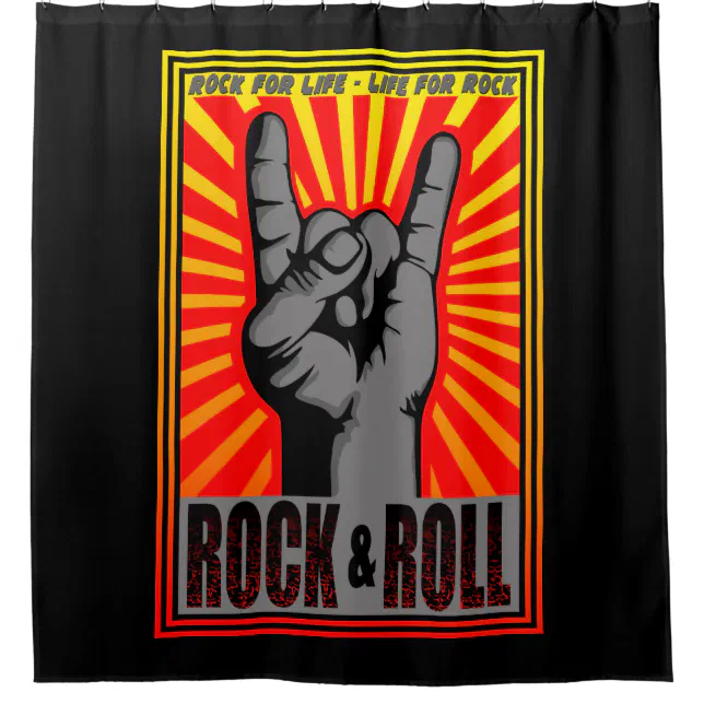 Rock & Roll Shower Curtain Zazzle