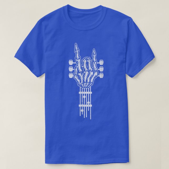 Rock & Roll Skeleton Guitar Music Lover Gifts 2717 T-Shirt (Design Front)