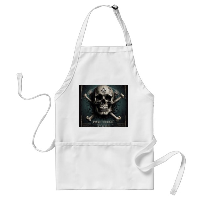 Rock & Roll Skull Concert  Adult Apron (Front)