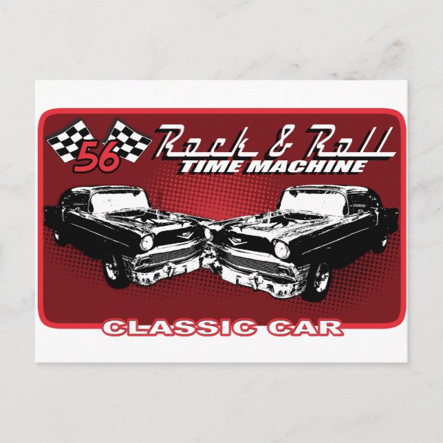Rock & Roll Time Machine Postcard (Front)