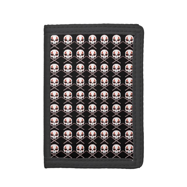 Rock & Roll Wallet Cool Heavy Metal Drummer Wallet (Front Vertical)