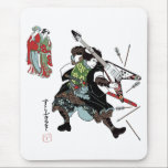 Rock Samurai Mouse Pad<br><div class="desc">Just when all hope is lost,  the Rock Samurai takes up his axe and divine power,  to rid the world of mediocre and foul sounds and to bring sensibility to our ears.</div>