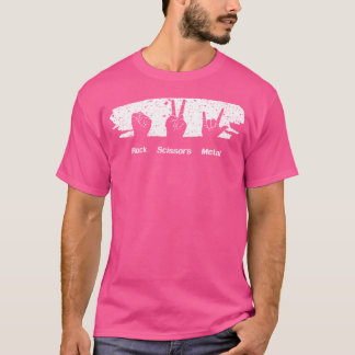 Rock Scissors Heavy Metal Music Concert Band Bassi T-Shirt