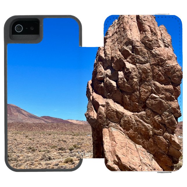 Rock sculpture incipio iPhone wallet case (Folio Open)