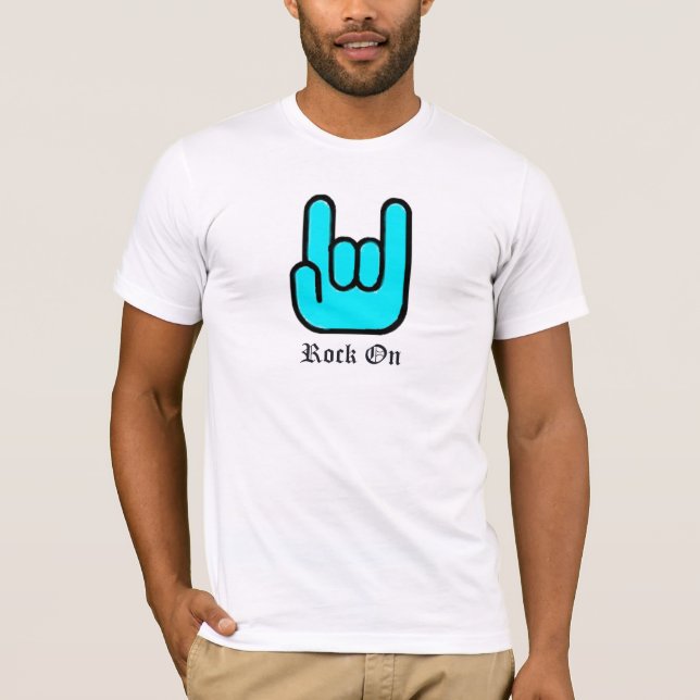 Rock Sign Hand Mens Tee (Front)