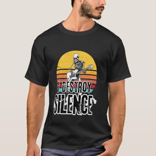 Rock skeleton playing guitar T-Shirt