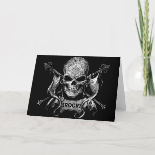 Rock Skull Card