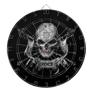 Rock Skull Dartboard With Darts