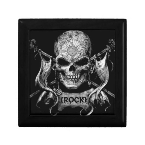 Rock Skull Jewelry Box