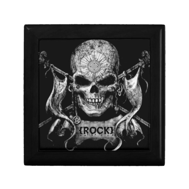 Rock Skull Jewelry Box (Front)