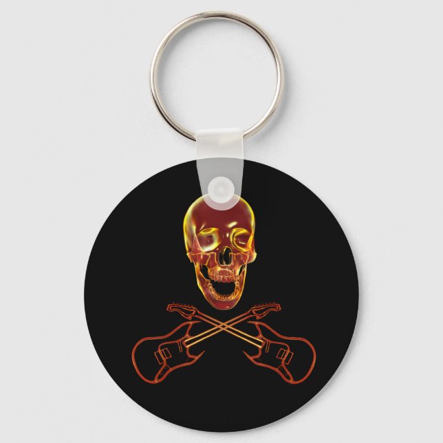 Rock Skull Keychain (Front)