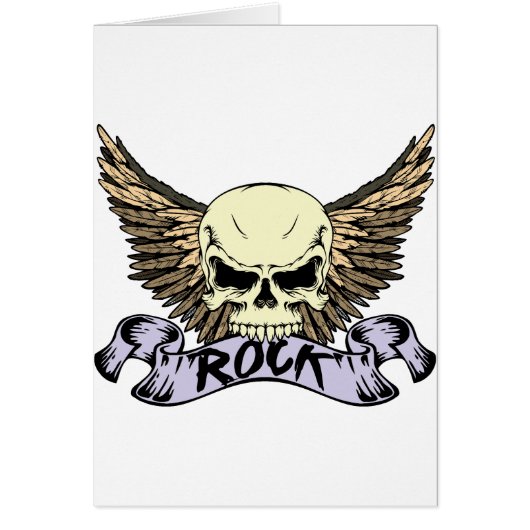 Rock Skull with Wings Cards (Front)