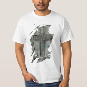 Rock Solid Cross  Christian Shirts  Faith Designs T-shirt by FXtions at Zazzle