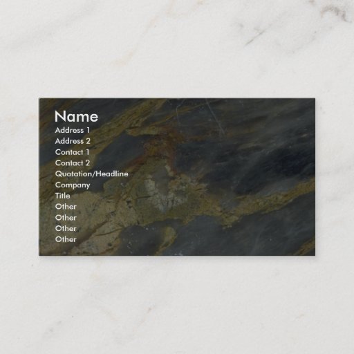 Customizable Rock Solid Land and sea Business Card Template