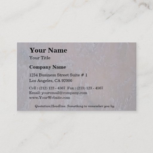 Customizable Rock Solid Subtle Business Cards
