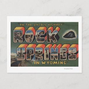 Rock Springs, Wyoming - Large Letter Scenes Postcard