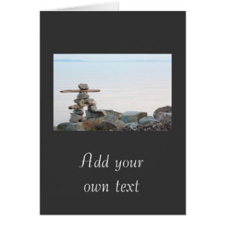 Rock stacking art by the beach. photo by Hao zhang Cards