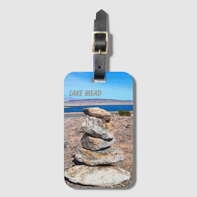 Rock Stacking  Luggage Tag (Front Vertical)