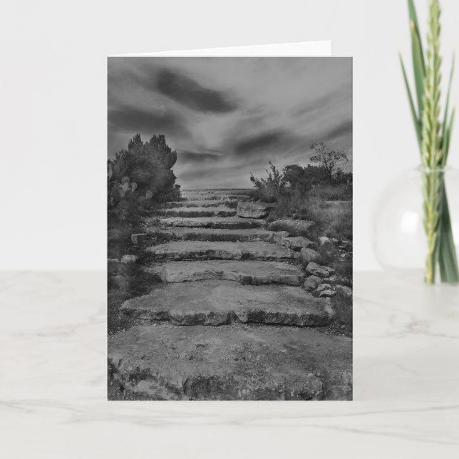 Rock Stairs Greeting Card (Front)