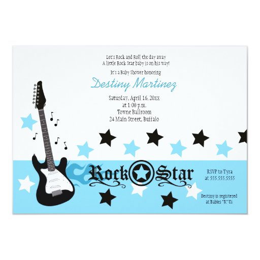 Rock Baby Shower Invitations 4