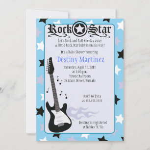 ROCK STAR 5x7 Rocker Baby Shower Invitation