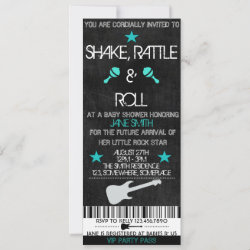 Rock Star Baby Shower Invitation