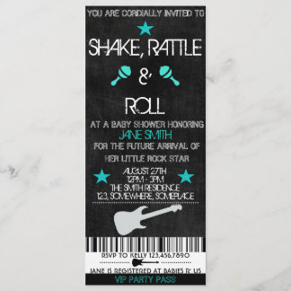Rock Star Baby Shower Invitation