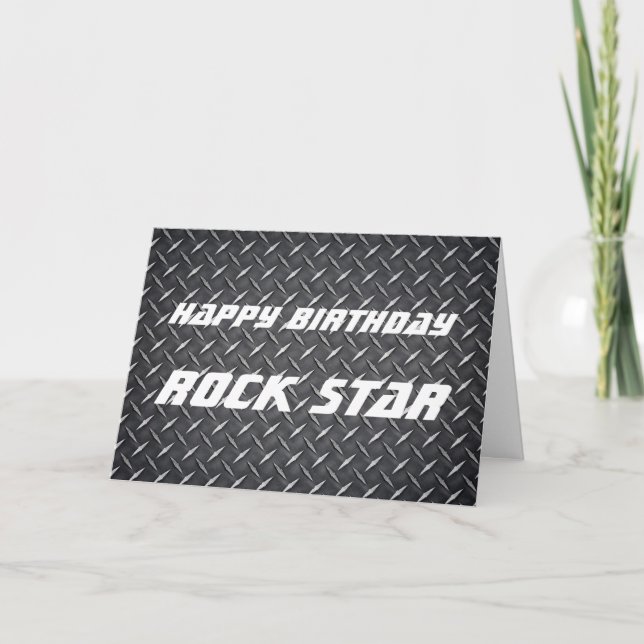 Rock Star Birthday Card (Front)