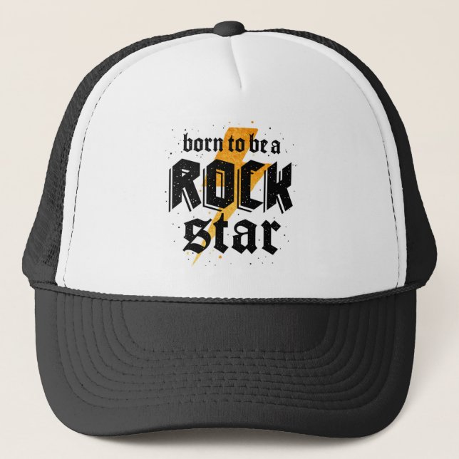 rock star birthday gift trucker hat (Front)