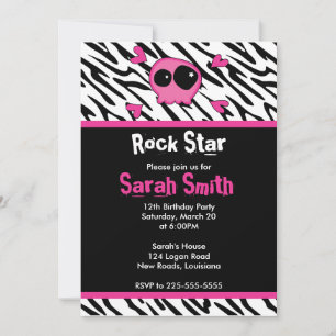 Rock Star Birthday Invitation