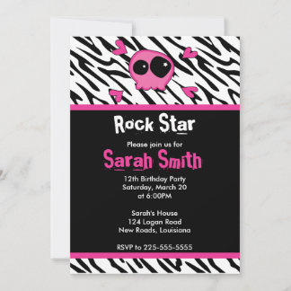 Rock Star Birthday Invitation
