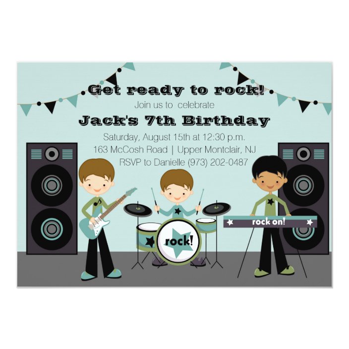 Rock Star Birthday Invitation | Zazzle.com