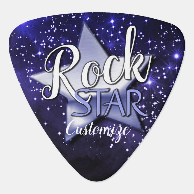 Rock Star Blue Twilight Triangle Pick (Front)