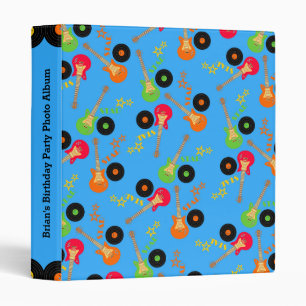 Rock Star Boy birthday party Binder