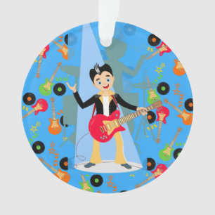 Rock Star Boy birthday party Ornament