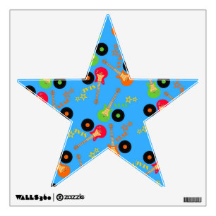 Rock star boy birthday party wall sticker