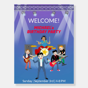 Rock Star Boys Band Birthday Party Foam Board