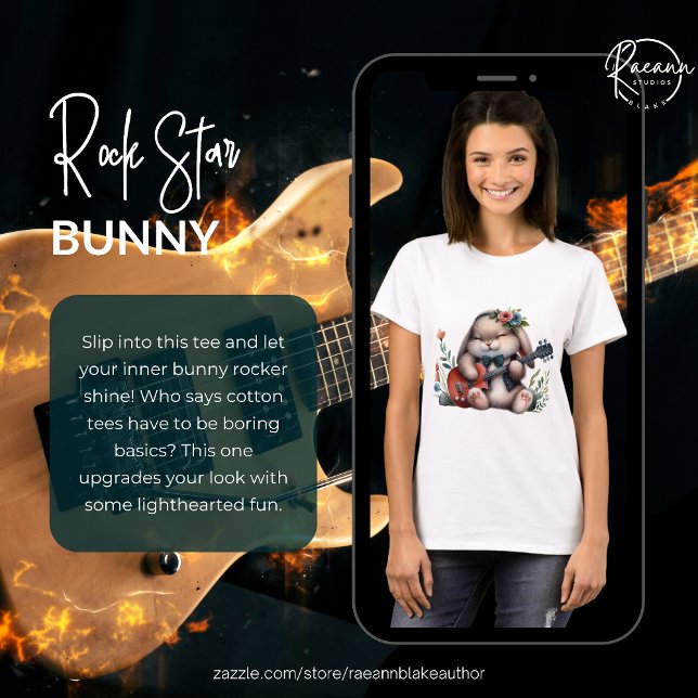 Rock Star Bunny T-Shirt (Creator Uploaded)