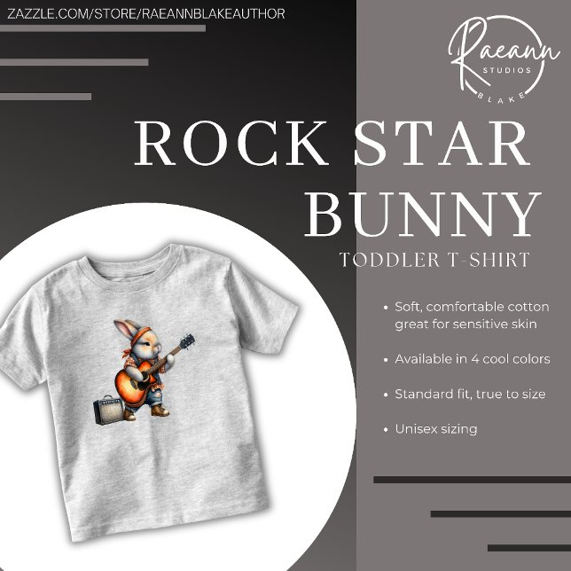 Rock Star Bunny Toddler T-Shirt (Creator Uploaded)