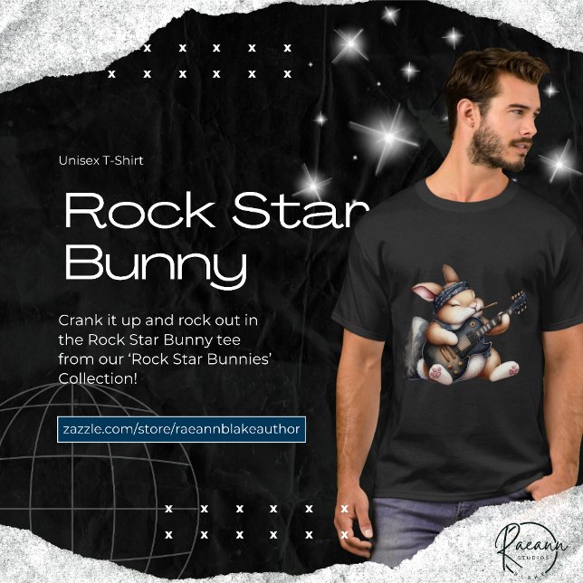 Rock Star Bunny Unisex T-Shirt (Creator Uploaded)