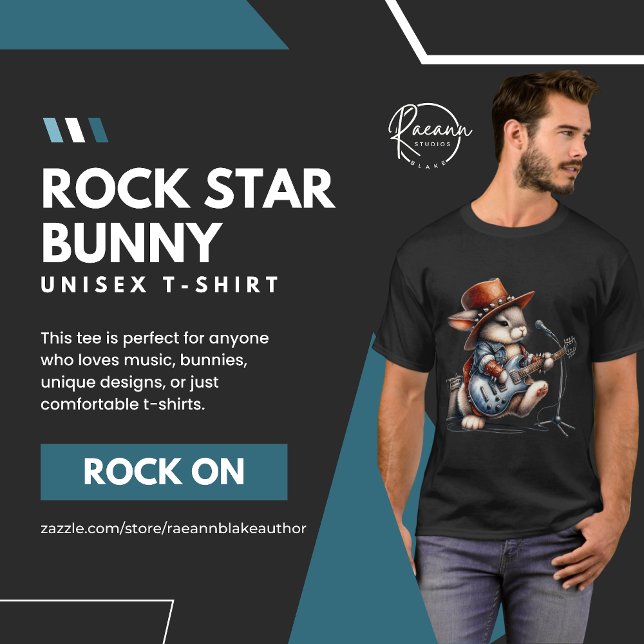 Rock Star Bunny Unisex T-Shirt (Creator Uploaded)