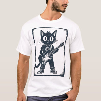 Rock Star Cat Shirt, Vintage Kitten Y2K TShirt