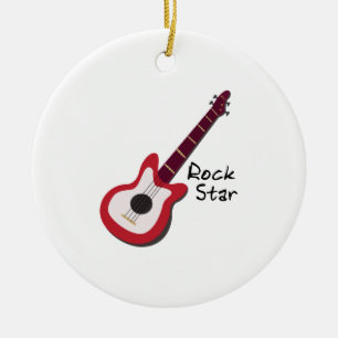 Rock Star Ceramic Ornament