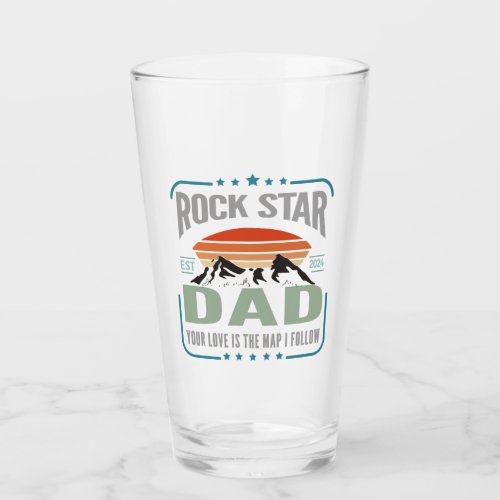 Rock Star Dad Glass