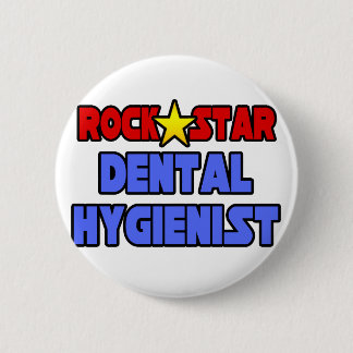 Rock Star Dental Hygienist Pinback Button