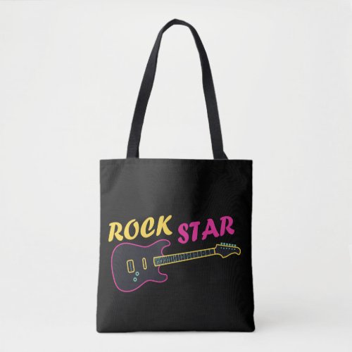 Rock star design tote bag