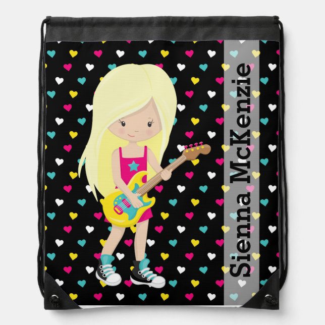 Rock Star Drawstring Bag (Front)