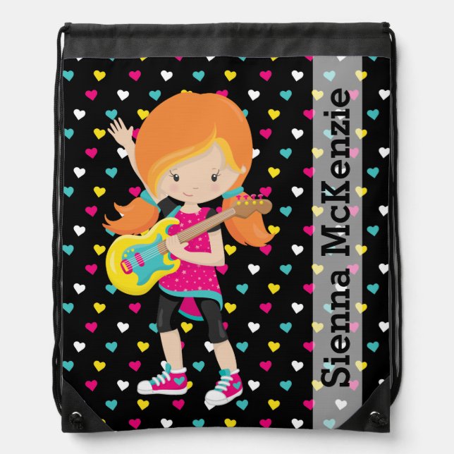 Rock Star Drawstring Bag (Front)